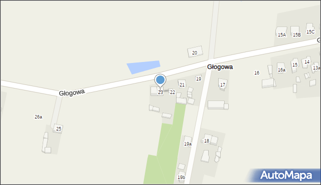 Głogowa, Głogowa, 23, mapa Głogowa