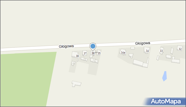 Głogowa, Głogowa, 36, mapa Głogowa