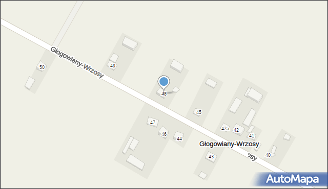 Głogowiany-Wrzosy, Głogowiany-Wrzosy, 48, mapa Głogowiany-Wrzosy