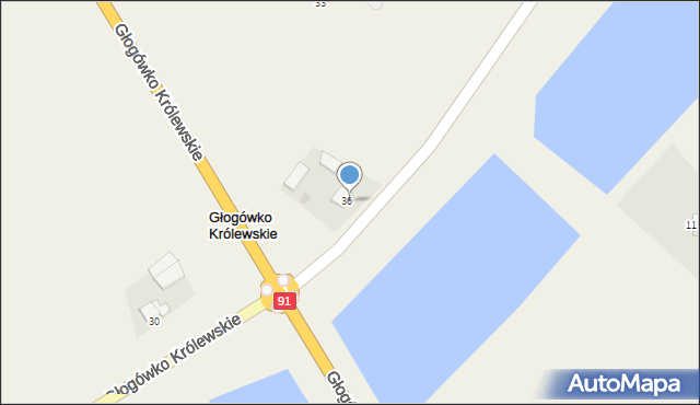 Głogówko Królewskie, Głogówko Królewskie, 36, mapa Głogówko Królewskie