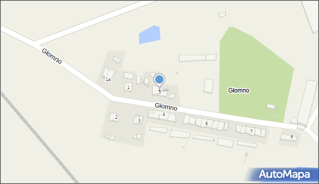 Głomno, Głomno, 5, mapa Głomno