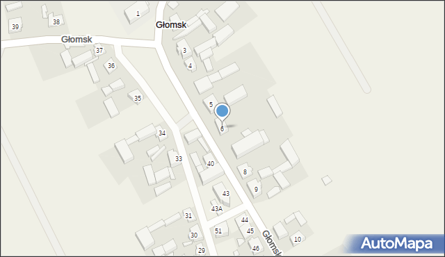 Głomsk, Głomsk, 6, mapa Głomsk