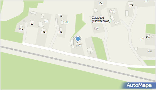 Głowaczowa, Głowaczowa, 15A, mapa Głowaczowa