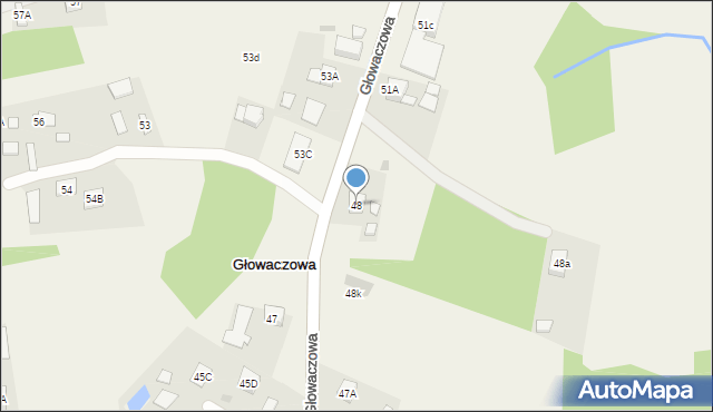 Głowaczowa, Głowaczowa, 48, mapa Głowaczowa