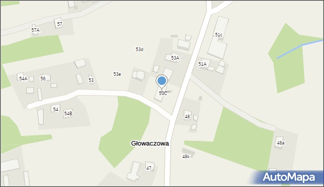 Głowaczowa, Głowaczowa, 53C, mapa Głowaczowa