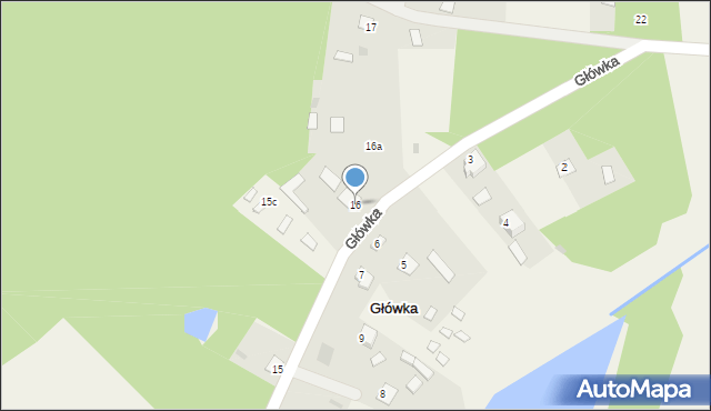 Główka, Główka, 16, mapa Główka