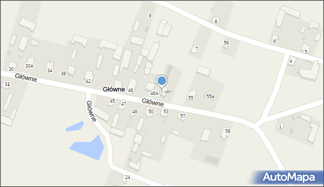 Główne, Główne, 54, mapa Główne