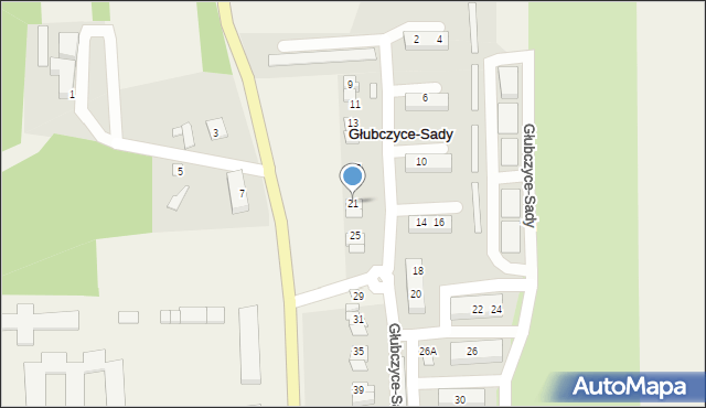 Głubczyce-Sady, Głubczyce-Sady, 21, mapa Głubczyce-Sady