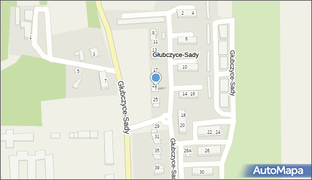 Głubczyce-Sady, Głubczyce-Sady, 23, mapa Głubczyce-Sady