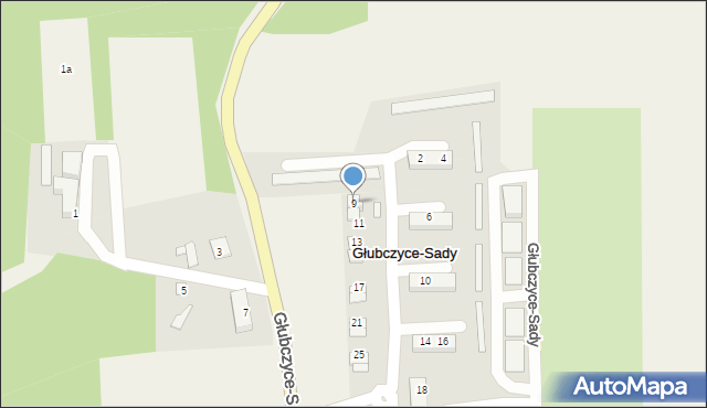 Głubczyce-Sady, Głubczyce-Sady, 9, mapa Głubczyce-Sady