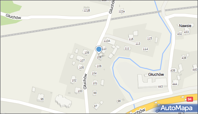 Głuchów, Głuchów, 108, mapa Głuchów
