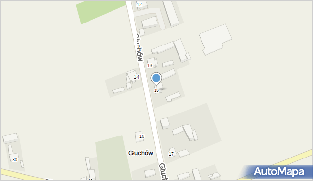 Głuchów, Głuchów, 15, mapa Głuchów
