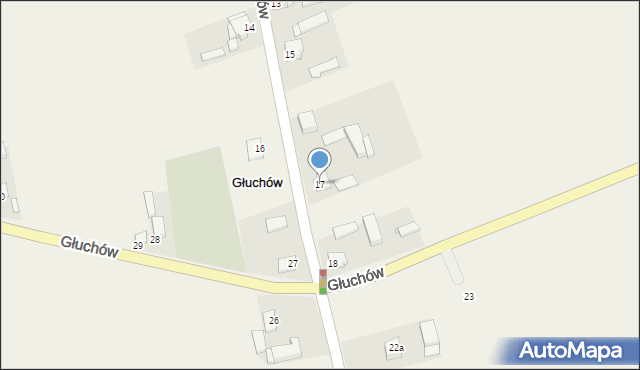 Głuchów, Głuchów, 17, mapa Głuchów