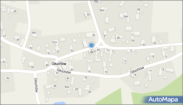 Głuchów, Głuchów, 68, mapa Głuchów