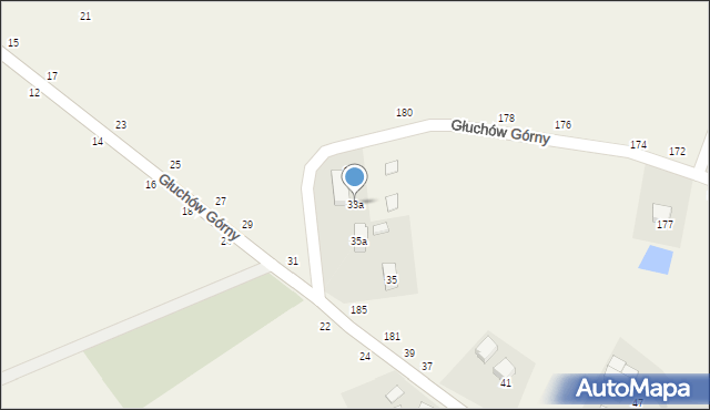 Głuchów Górny, Głuchów Górny, 33a, mapa Głuchów Górny