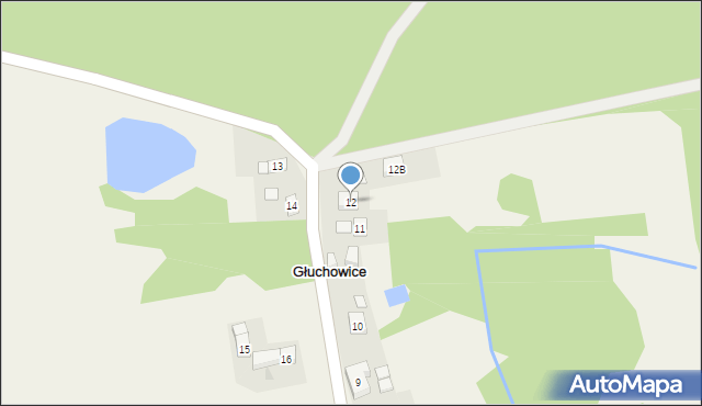 Głuchowice, Głuchowice, 12, mapa Głuchowice