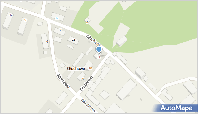 Głuchowo, Głuchowo, 11, mapa Głuchowo