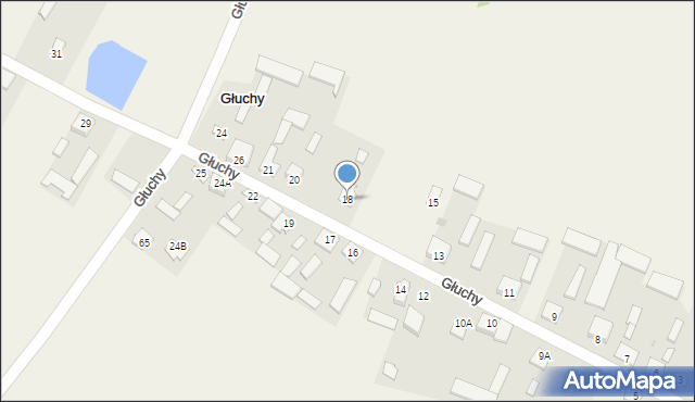 Głuchy, Głuchy, 18, mapa Głuchy