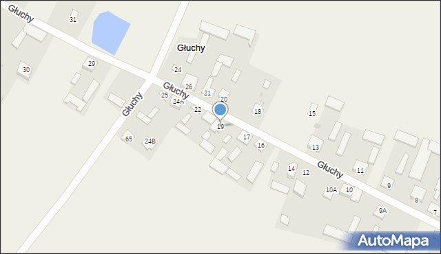 Głuchy, Głuchy, 19, mapa Głuchy