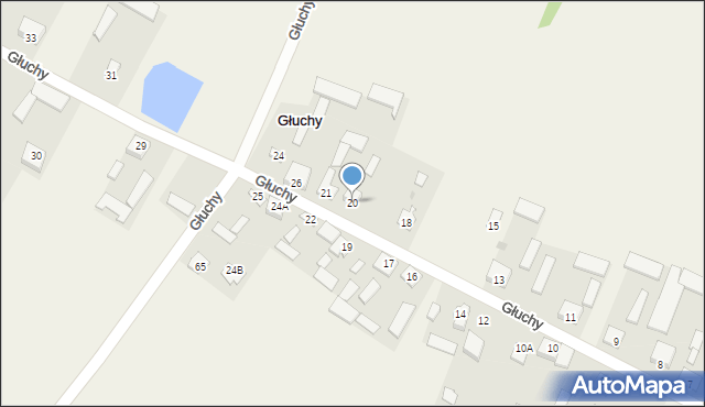 Głuchy, Głuchy, 20, mapa Głuchy