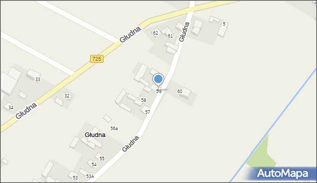 Głudna, Głudna, 59, mapa Głudna