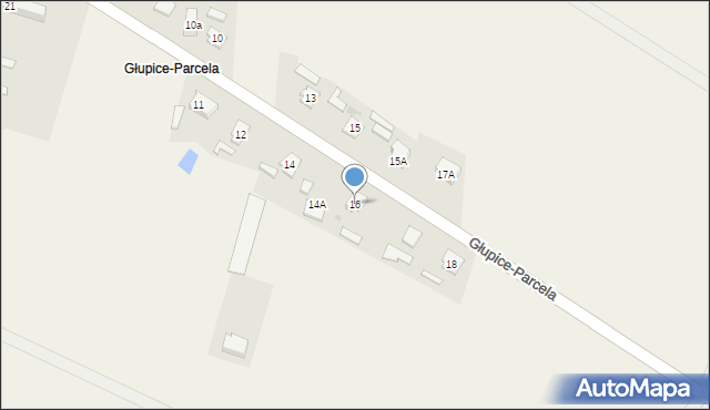 Głupice, Głupice-Parcela, 16, mapa Głupice