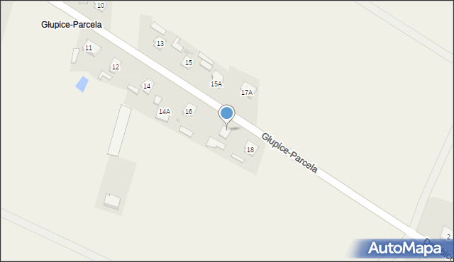 Głupice, Głupice-Parcela, 17, mapa Głupice