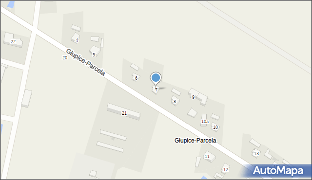 Głupice, Głupice-Parcela, 7, mapa Głupice