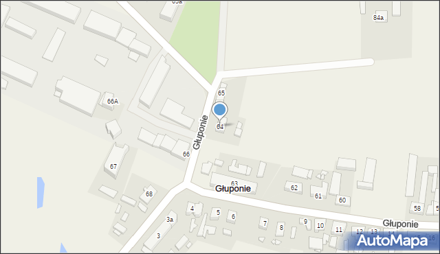 Głuponie, Głuponie, 64, mapa Głuponie