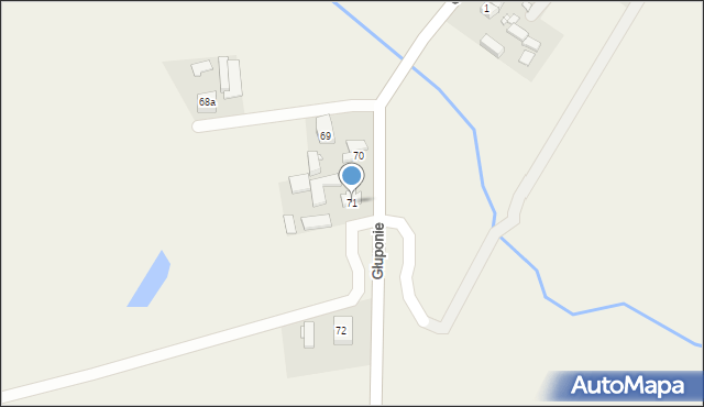 Głuponie, Głuponie, 71, mapa Głuponie