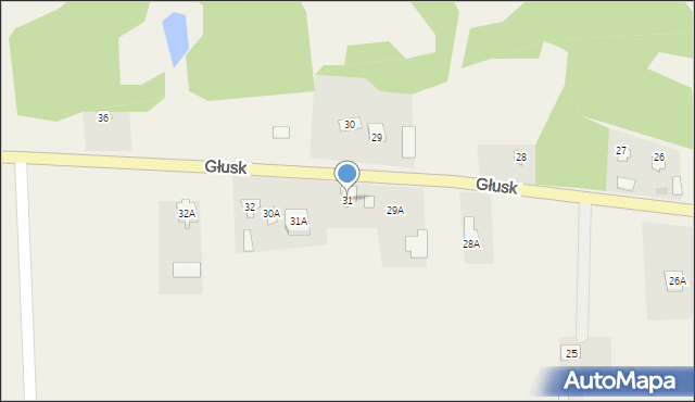 Głusk, Głusk, 31, mapa Głusk