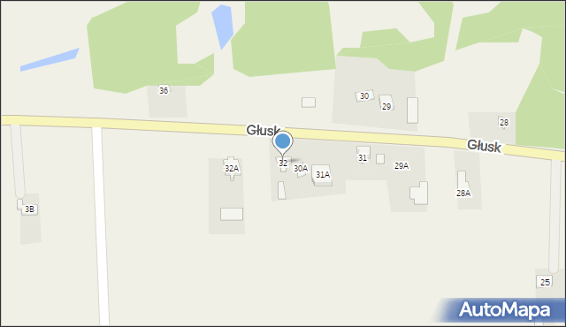 Głusk, Głusk, 32, mapa Głusk