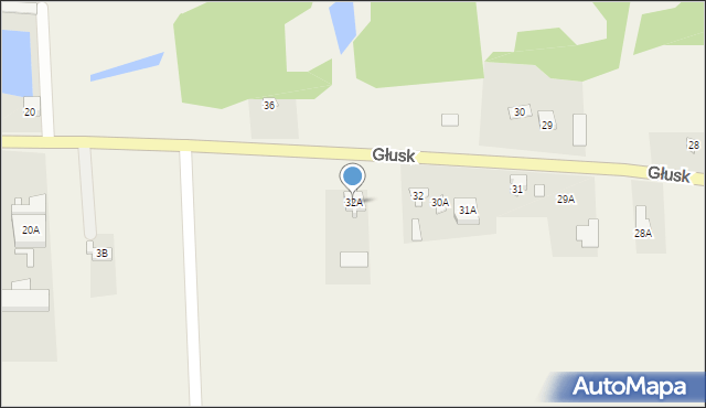 Głusk, Głusk, 32A, mapa Głusk