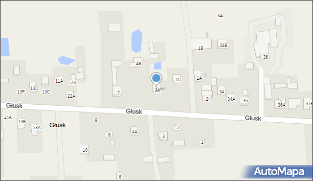 Głusk, Głusk, 3A, mapa Głusk