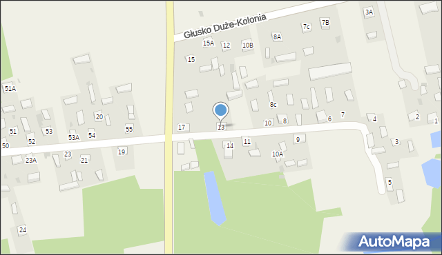 Głusko Duże, Głusko Duże, 13, mapa Głusko Duże