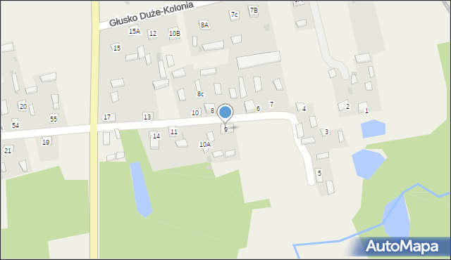 Głusko Duże, Głusko Duże, 9, mapa Głusko Duże