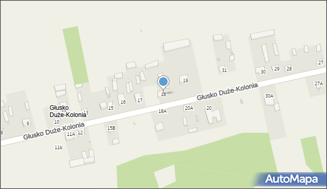 Głusko Duże-Kolonia, Głusko Duże-Kolonia, 18, mapa Głusko Duże-Kolonia