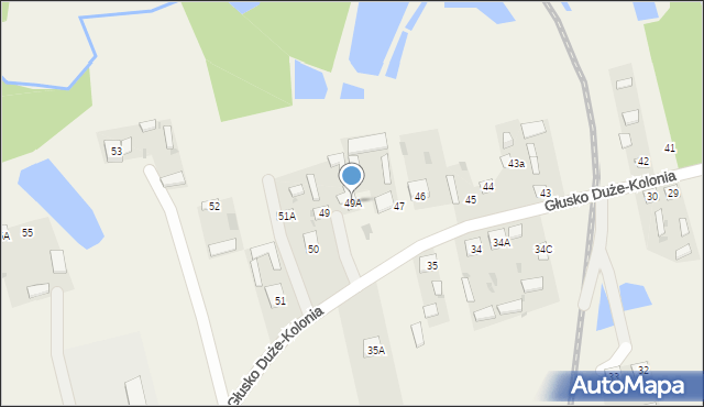 Głusko Duże-Kolonia, Głusko Duże-Kolonia, 49A, mapa Głusko Duże-Kolonia