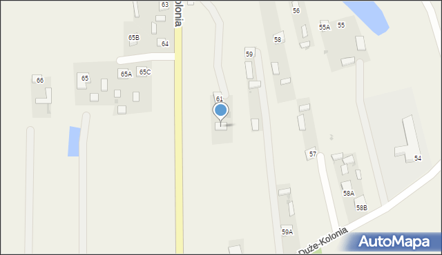 Głusko Duże-Kolonia, Głusko Duże-Kolonia, 61B, mapa Głusko Duże-Kolonia