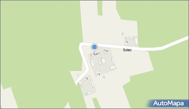 Głusko Duże-Kolonia, Głusko Duże-Kolonia, 74A, mapa Głusko Duże-Kolonia