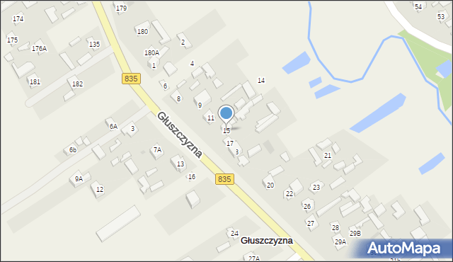 Głuszczyzna, Głuszczyzna, 15, mapa Głuszczyzna