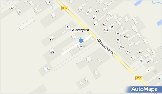 Głuszczyzna, Głuszczyzna, 25, mapa Głuszczyzna