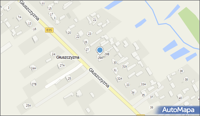 Głuszczyzna, Głuszczyzna, 29A, mapa Głuszczyzna