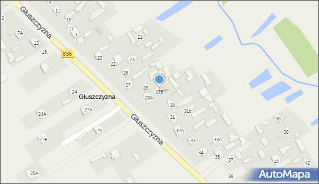 Głuszczyzna, Głuszczyzna, 29B, mapa Głuszczyzna