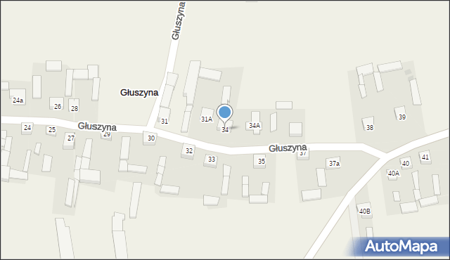 Głuszyna, Głuszyna, 34, mapa Głuszyna