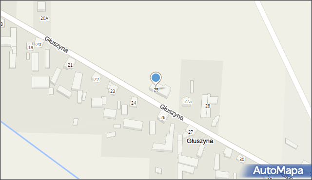 Głuszyna, Głuszyna, 25, mapa Głuszyna