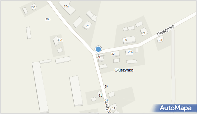 Głuszynko, Głuszynko, 21, mapa Głuszynko