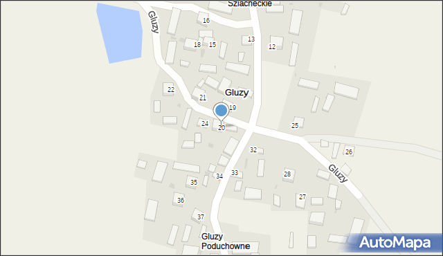 Gluzy, Gluzy, 20, mapa Gluzy