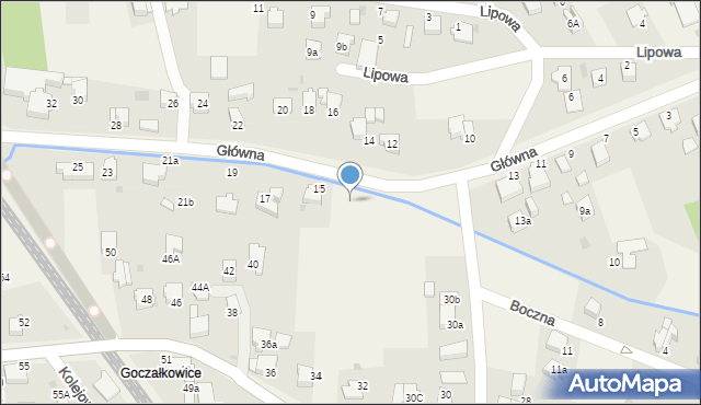 Goczałkowice-Zdrój, Główna, 17A, mapa Goczałkowice-Zdrój