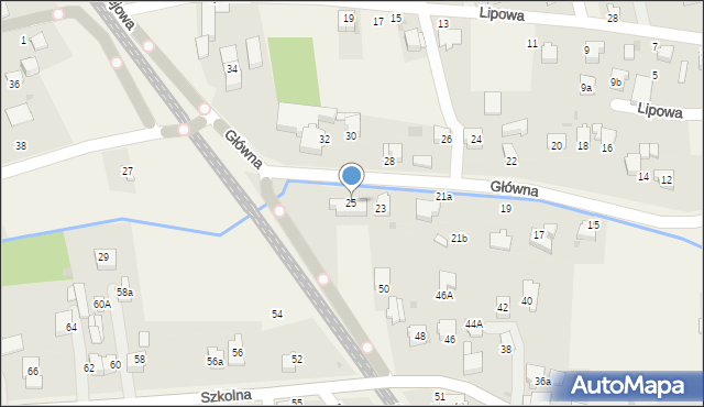 Goczałkowice-Zdrój, Główna, 25, mapa Goczałkowice-Zdrój